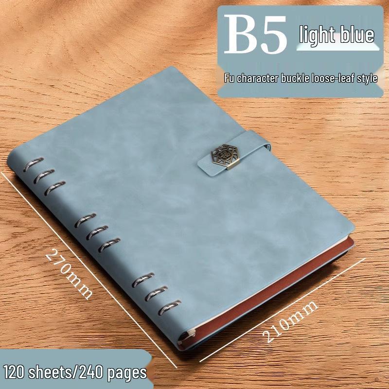 Customizable A5/B5 Loose-Leaf Notebook with Detachable Pages and Logo Printing for Business/Office Use