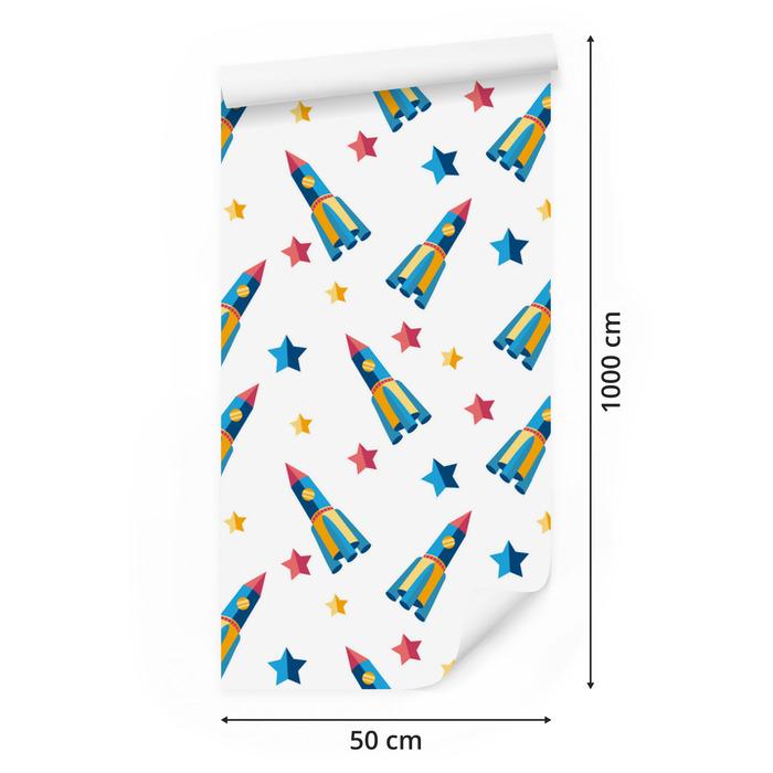Wallpaper Spaceships Stars for Living Room and Bedroom 50x1000