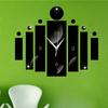 1pc DIY Creative Home Decoration Strip Rectangular Clock Mirror Wall Sticker Living Room Silent Mirror Wall Clock Wall Sticker