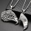Retro Eagle Animal Pendant Necklace Trendy Men's Hip Hop Necklace Accessories
