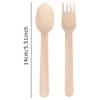 14cm Disposable Wooden Fork Spoon 50/100PCS Pack Tablewares Home Office Restaurant Camping Picnic Travel Lightweight Cutlery ZYF