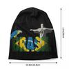 Custom Flag Of Brazil Skullies Beanies Caps Streetwear Winter Warm Unisex Women Knitted Hats Adult Unisex Bonnet Hats