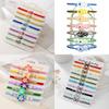 Braccialetti Tessuti a Mano con Pesci Animali in Ceramica per Donne e Uomini con Punti Multicolor Regolabili