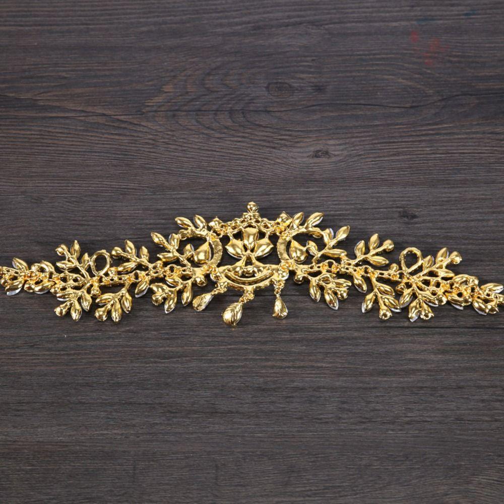 Sparkling Rhinestone Headdress Luxury Bridal Tiaras Head Chain  Bridal Party