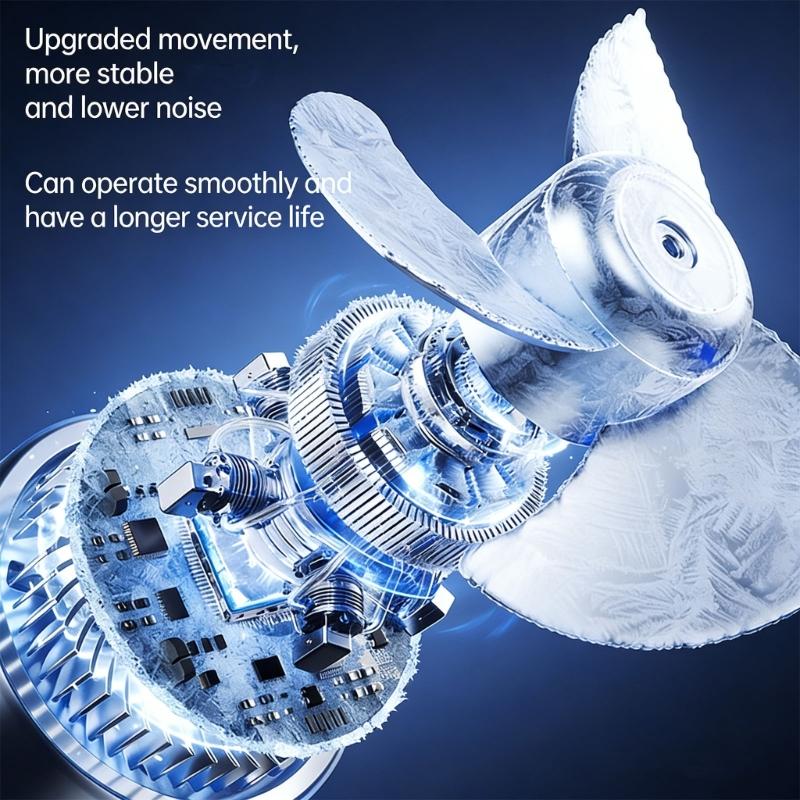 Portable Connecting Fan With 1200mAh Battery USB C Charging 5 Speed Selection For Home Travel Study Room