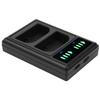 Micro TypeC Dual Port Camera Dual Display Dual Dock Charger for LPE6 E6N Camera Battery