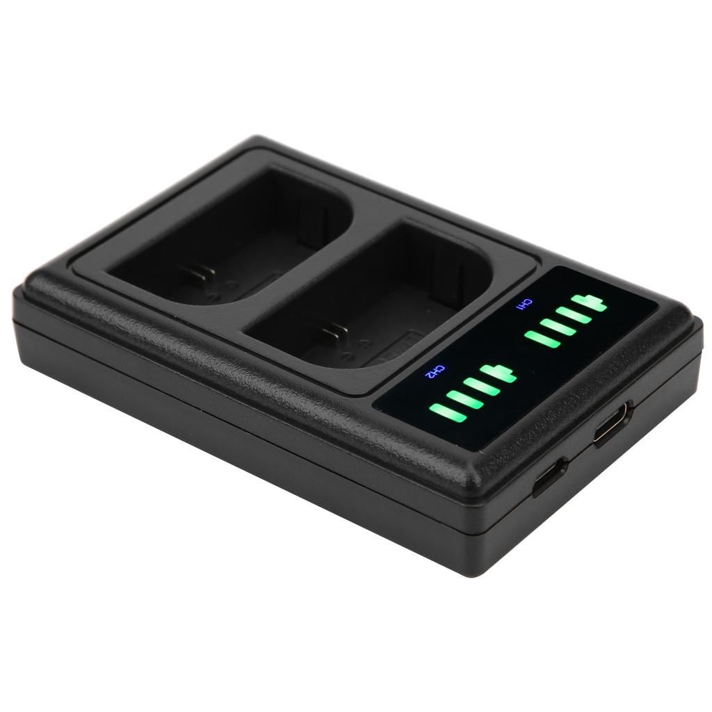 Micro TypeC Dual Port Camera Dual Display Dual Dock Charger for LPE6 E6N Camera Battery