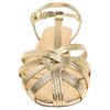 Zara Pu Retro Comfortable Metallic Layer Effect Strap Back Roman Sandals 1.5Cm Women Sandals Gold 2557510091