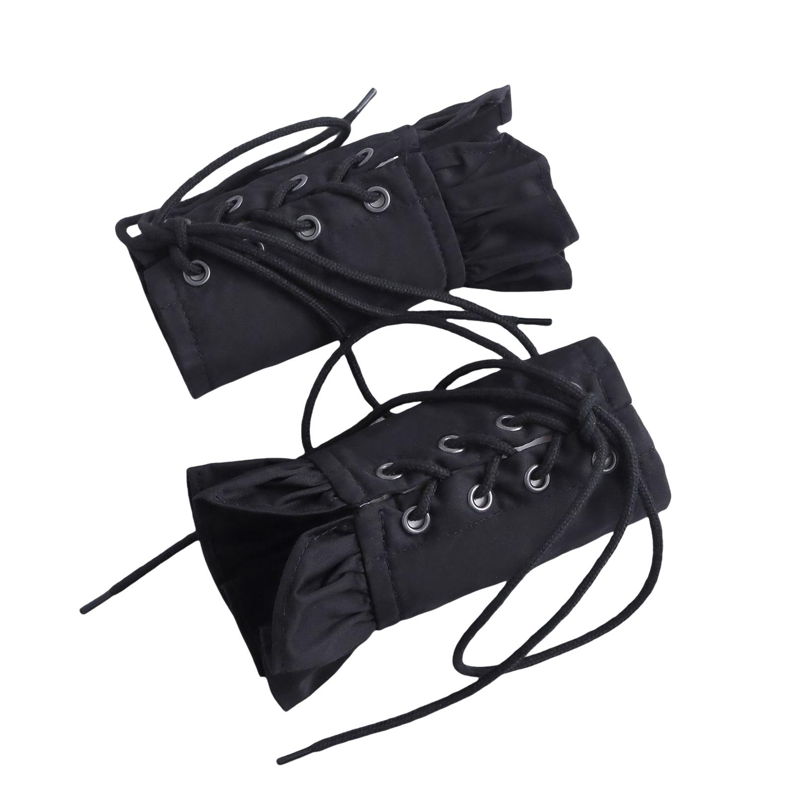 

Victorian Arm Covers With Ruffle Laceup Design Shawl Wrap Removable Pointed Collar For Office Women Daily Formal Event