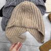 Cute age reduction thin warm wool hat women autumn and winter leisure Internet celebrity niche ear protection aircraft hat knitted hat head