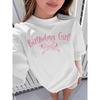 European Size Girls Summer Fashion Cartoon Letter Print Short Sleeve Casual Breathable Outdoor T-Shirt