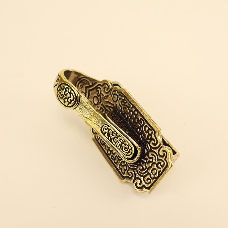 1 Pezzo Fibbia per Cintura Vintage in Metallo Anti-Perdita Portachiavi Portatile in Ottone Fibbie Gancio Portachiavi Design Retrò Catena Accessori Fai da Te
