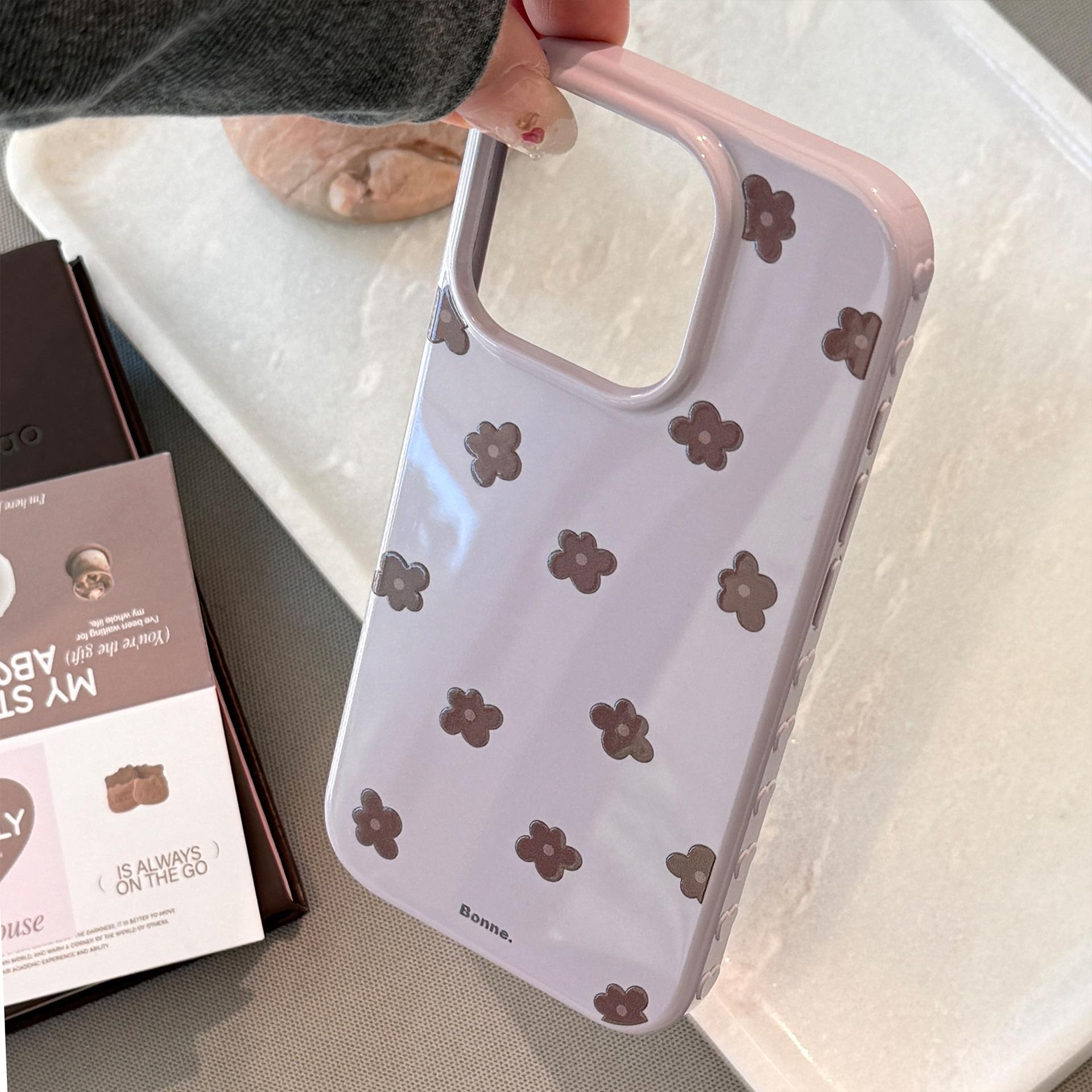 

Gentle and Fresh for Apple 17 Mobile Phone Case for IPhone16 Promax Flower 1513 Soft 14 Anti-fall 12/12pro