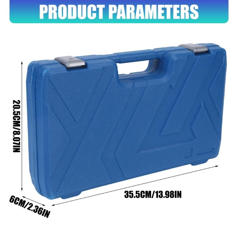 Engine Compression Meter Kit with Flexible Hoses, Extension Pieces and Threaded Fittings for Automotive and Motorcycle Inspection Work
