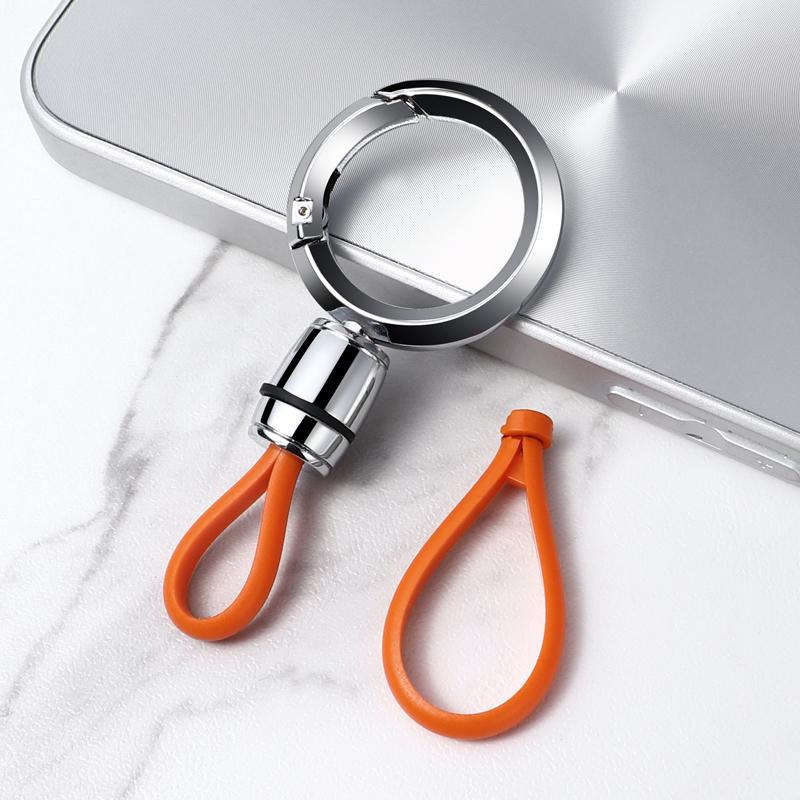 Men's Metal Car Keychain Pendant: Sleek Anti-Lost Waist-Hanging Key Ring