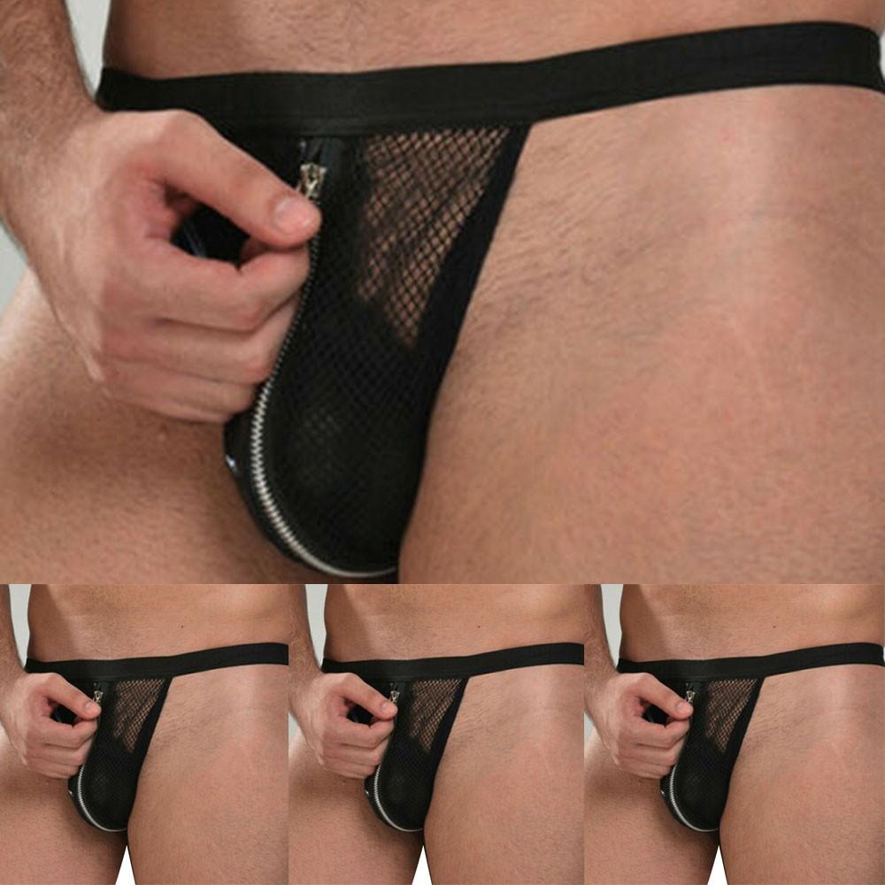 Sexy Mens Mesh Smooth G-String Thong Briefs Trunks T-Back Underwear Underpants