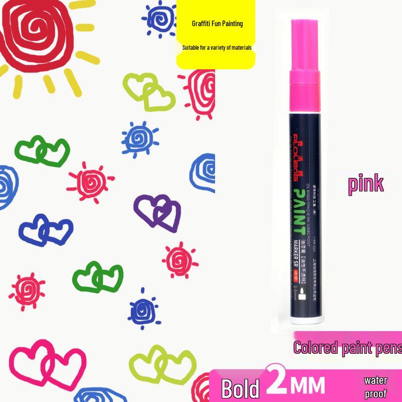 Feloran Oil-Based Colored Marker Pens for Glass, Metal, Models, Touch-Ups on Plastic, Tires, Phone Cases, and Painting