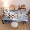 Winter Christmas Plaid Red Holiday Festive Tablecloth Household Waterproof Girly Heart Coffee Table Cover Tablecloth