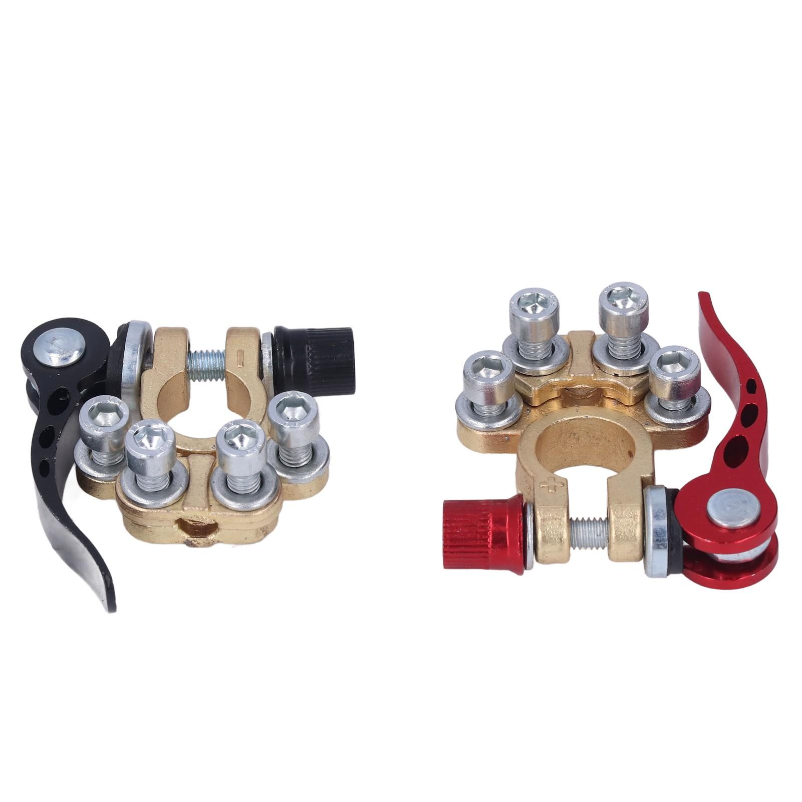 

2Pcs Car Battery Terminal Connector Kit Clamp Replacement Adjust Disconnect Quick Release Tool