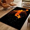 Basketball Sport Design Home Carpet Soft Plush Non-slip Bottom Bedroom Bedside Mat Bohemian Boho Style Housewarming Gift Idea