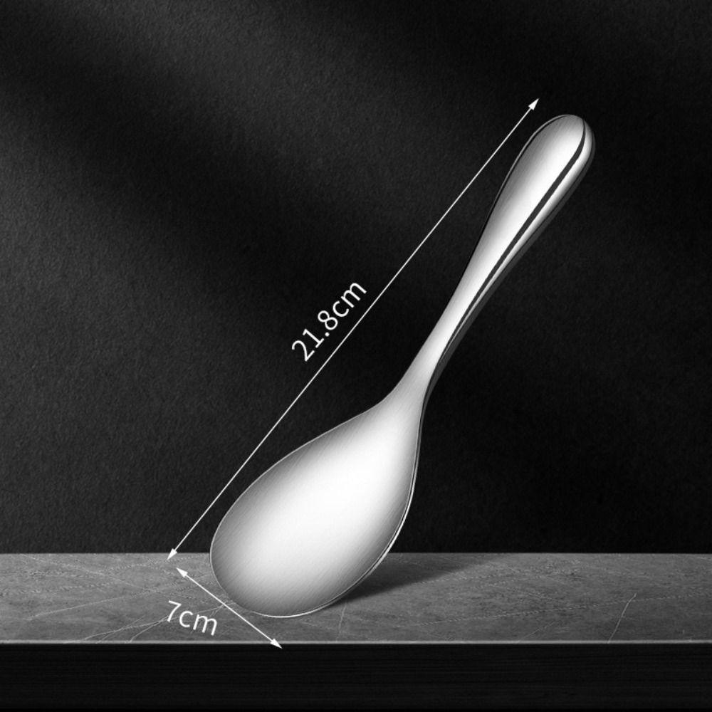 1/2pcs 8.58/9.76 Inch Short Handle Rice Spoon Stainless Steel Steak Spatula  Restaurant