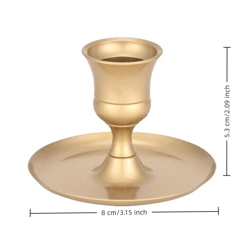 Vintage Tabletop Candle Holders Elegant Decorative Candlestick Fits Taper Candles for Living Room Hotel Decor