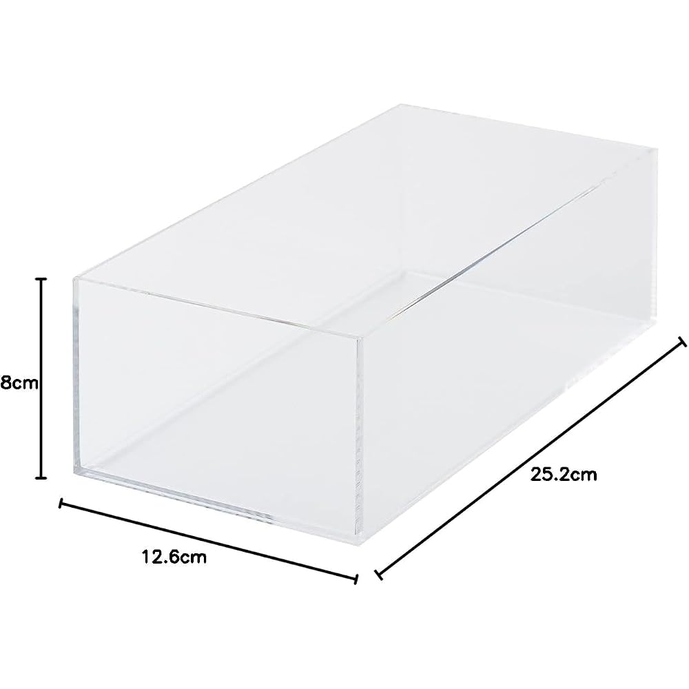 Muji Acrylic Storage Box Medium 25.2x12.6x8cm Clear Organizer Container