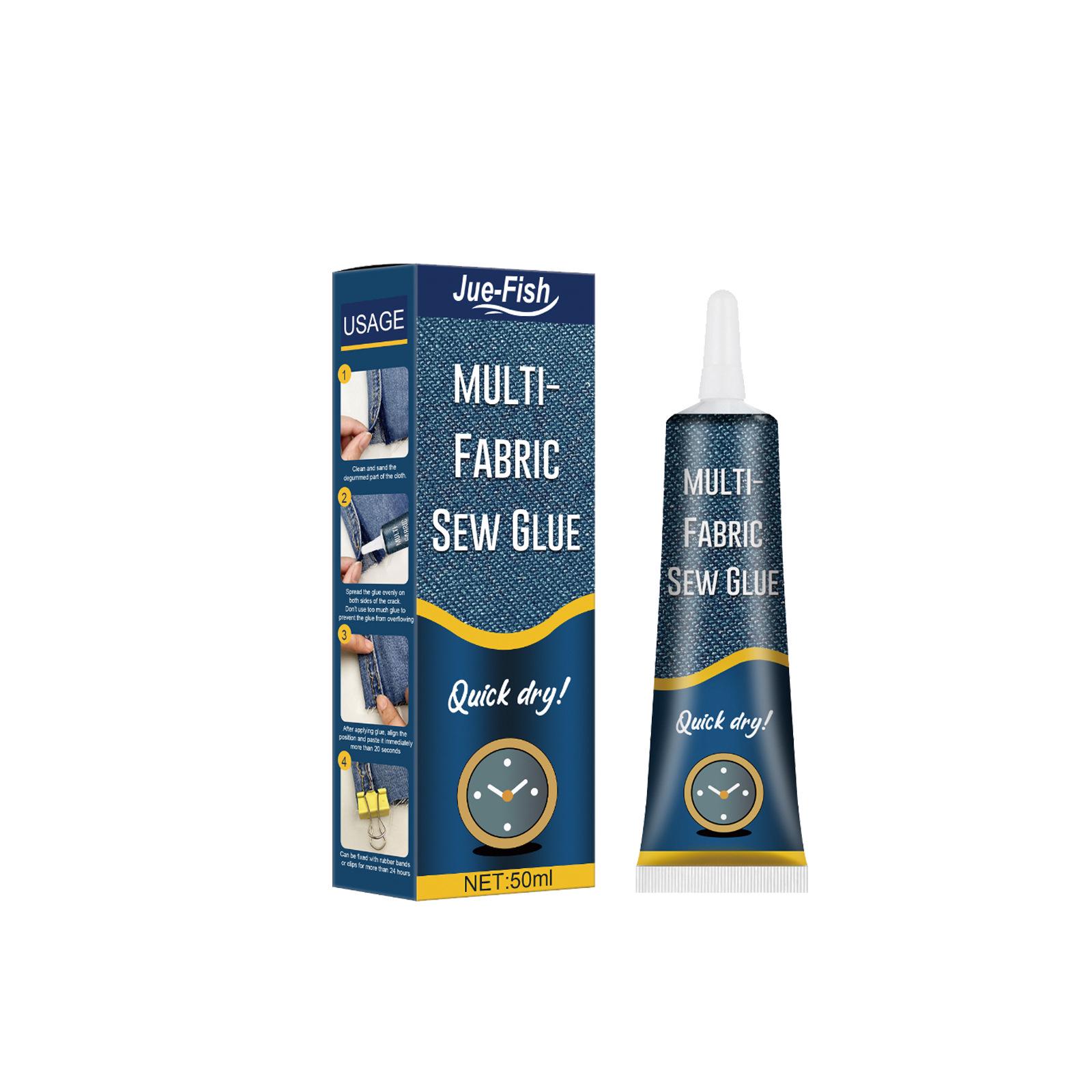 JUE-FISH Fabric Repair Glue for Clothes, Printing, Insoles, Jeans, and Ripped Fabric.