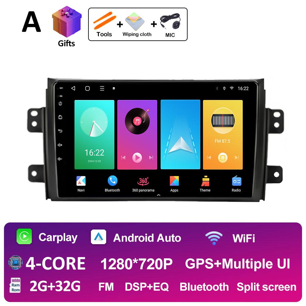 Wireless Carplay Android Intelligent System For Suzuki SX4 SX 4 2006 2007 2008 2009 - 2013 Bluetooth QLED IPS Screen Accessories