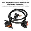 Road Bike Hydraulic Disc Brakes Two Piston Calipers Aluminum Mineral Oil System