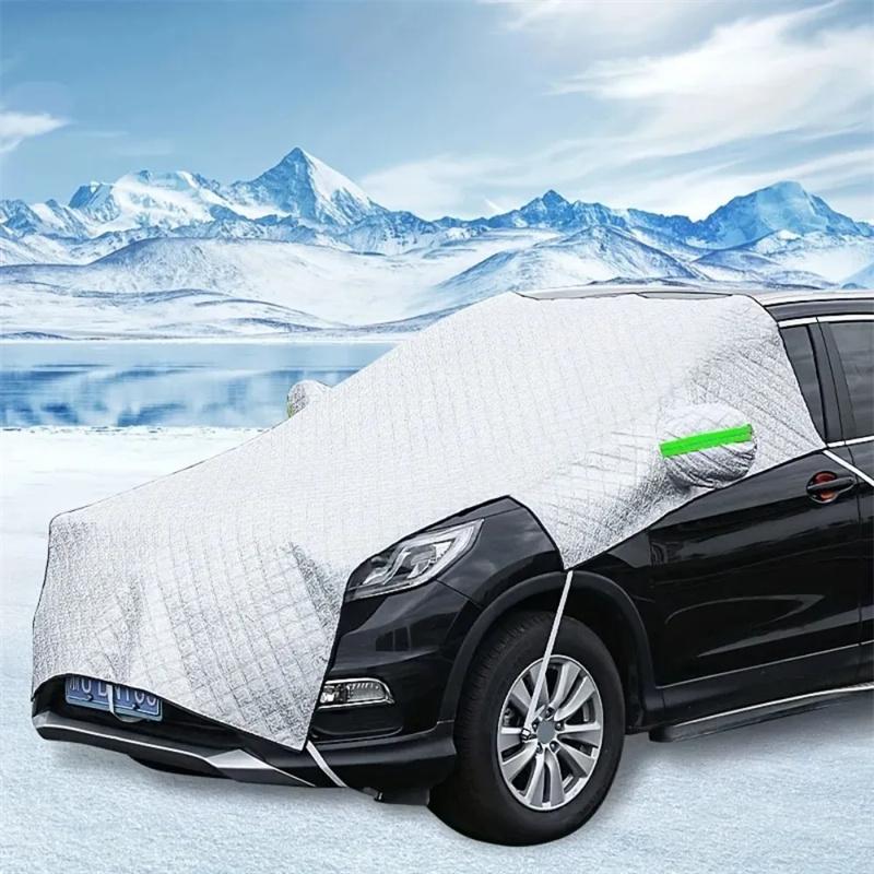 Large Car Windshield Cover For Sun Ice Snow Windshield Protection For Van Suv Front Window Windproof Waterproof Sunshade Cover