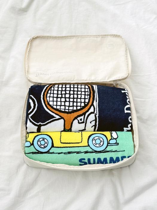 

Songwol Towel Snoopy Beach Towel 2-Piece (Vacation + Tennis) + AYO Travel Pouch M Set Single product