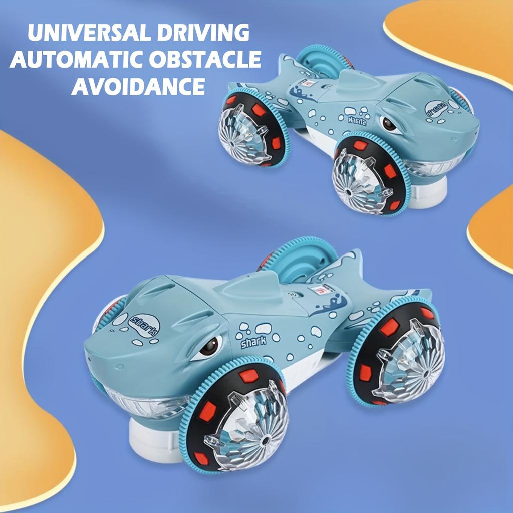 Shark Robot Toy with Auto Obstacle Avoidance, 360° Spinning, Safe ABS Construction Interactive Movement,No Batteries Included,Birthday/Christmas Gift
