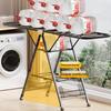 Foldable Wing-Shaped Clothes Drying Rack for Indoor/Outdoor Use