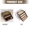 Wood Jewelry Organizers Portable Earring Display Box Necklace Storaging Case for Secure Storage and Travel Convenience