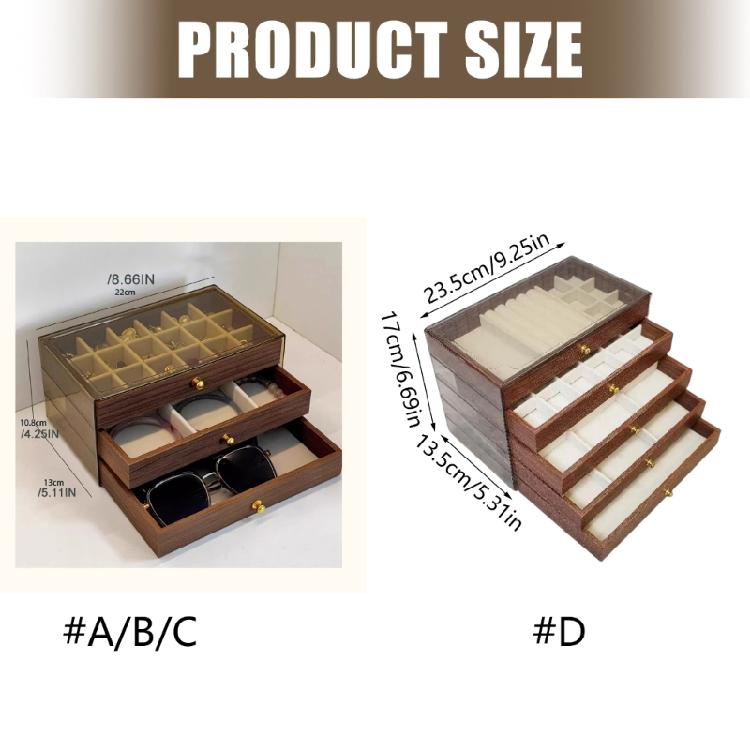 Wood Jewelry Organizers Portable Earring Display Box Necklace Storaging Case for Secure Storage and Travel Convenience
