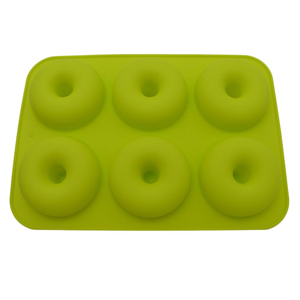 6-Cavity Silicone Donut Baking Pan Non-Stick Mold Dishwasher Decoration Tools