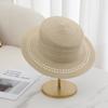 Spring and Summer New Outdoor Fashion Flat Top Straw Hat Female Internet Celebrity Live Broadcast Visor French Elegant Hat
