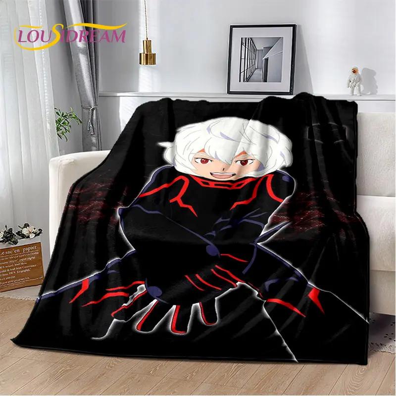 World Trigger Anime Kreskówka Miękki Pluszowy Koc, Koc Flanelowy Koc Narzuta na Salon Sypialnię Łóżko Sofa Piknik Cove Dzieci