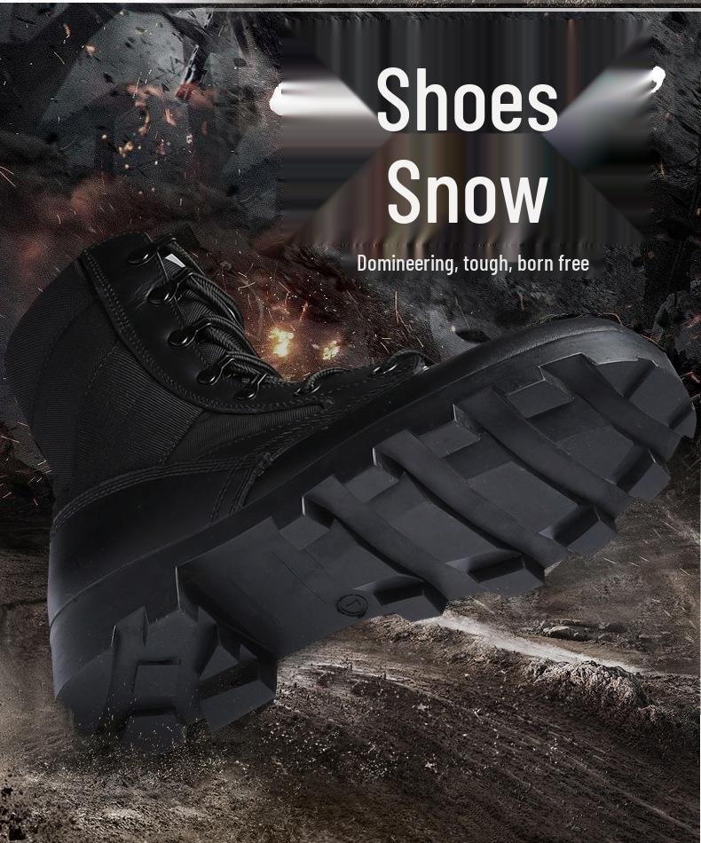 High-Top Tactical Military Combat Boots for Outdoor Hiking and Off-Road Sports