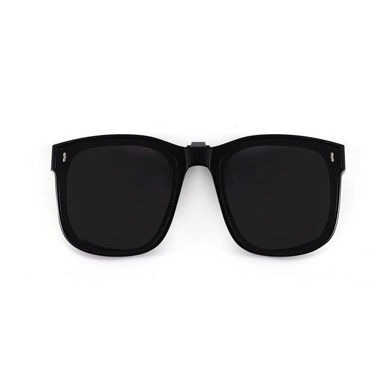 Non-polarized Foldable Clip On Sunglasses Fashion Lightweight Folding Square Sunglasses Clips