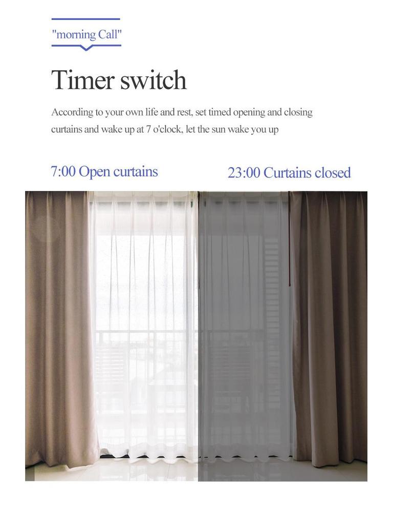 Bluetooth Smart Curtain Motor with Tuya Integration - No Wiring Needed.