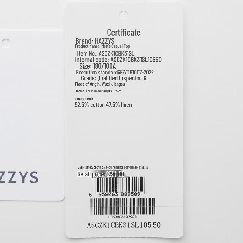 Hazzys Men's Solid Cotton-Linen Long Sleeve Shirt