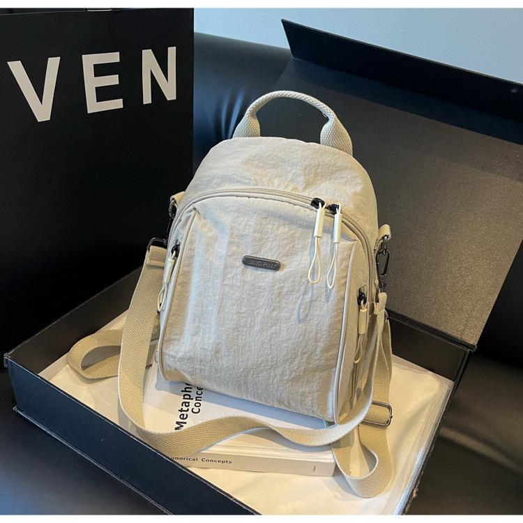 2025 spring new large-capacity commuter travel backpack shoulder handbag women's lightweight Oxford cloth backpack
