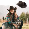 Autumn Winter Western Wedding Cowboy Hat Unisex Casual Studded Wool Felt Hat with Belt  Large Size Fedora Big  Sizes S M  L XL