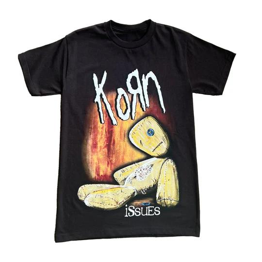 

Korn Black Cotton TShirt Casual Streetwear Men s Graphic Tee 2026 Summer New Men s Clothing and Women s = Short Sleeve T Shir... S разноцветный