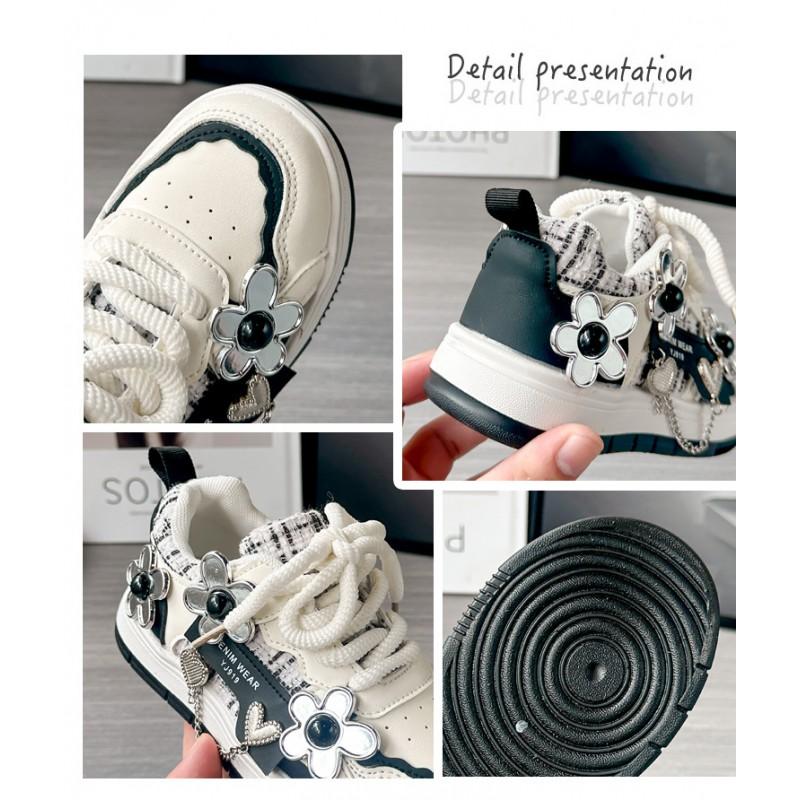 Youth style shoes Girls Soft Sole Lightweight Casual Sneakers Kids Winter Comfortable Walking Shoes