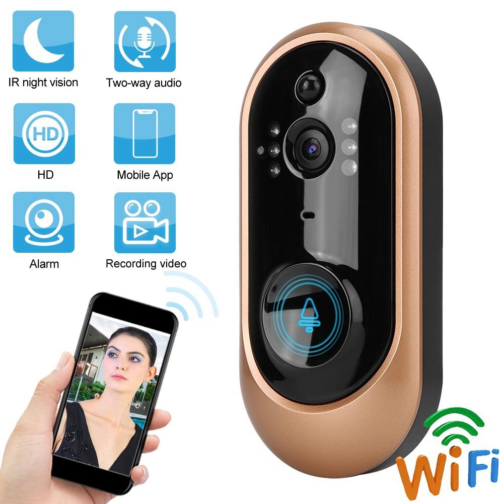 1080P HD Smart Wireless WIFI Video Doorbell Security PIR Camera Doorbell (WIFi   2 Dingdong )