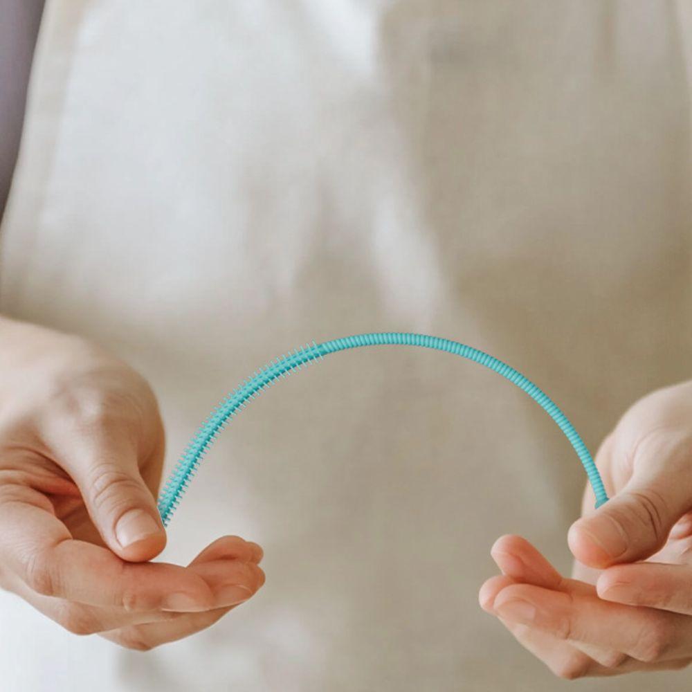 2pcs Durable 6/8mm Silicone Straw Brushes Bendable Soft Pipe Tube Cleaning Brush Reusable Heat Resistant Pacifier Brush Kitchen