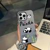 Bamboo shoot panda is suitable for Apple 16/17promax mobile phone case iPhone15 skin matte 14 2-in-1 Air